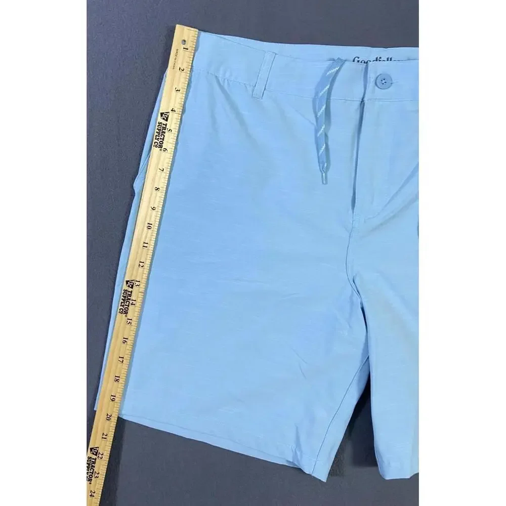 GoodFellow Size 38 Men's UPF 50+ Hybrid Stretch Swim Shorts Light Blue 9